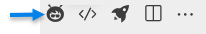 Arrow pointing to Agentforce icon in the toolbar