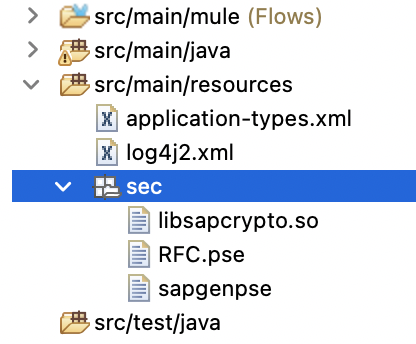 SAP resources sec folder structure